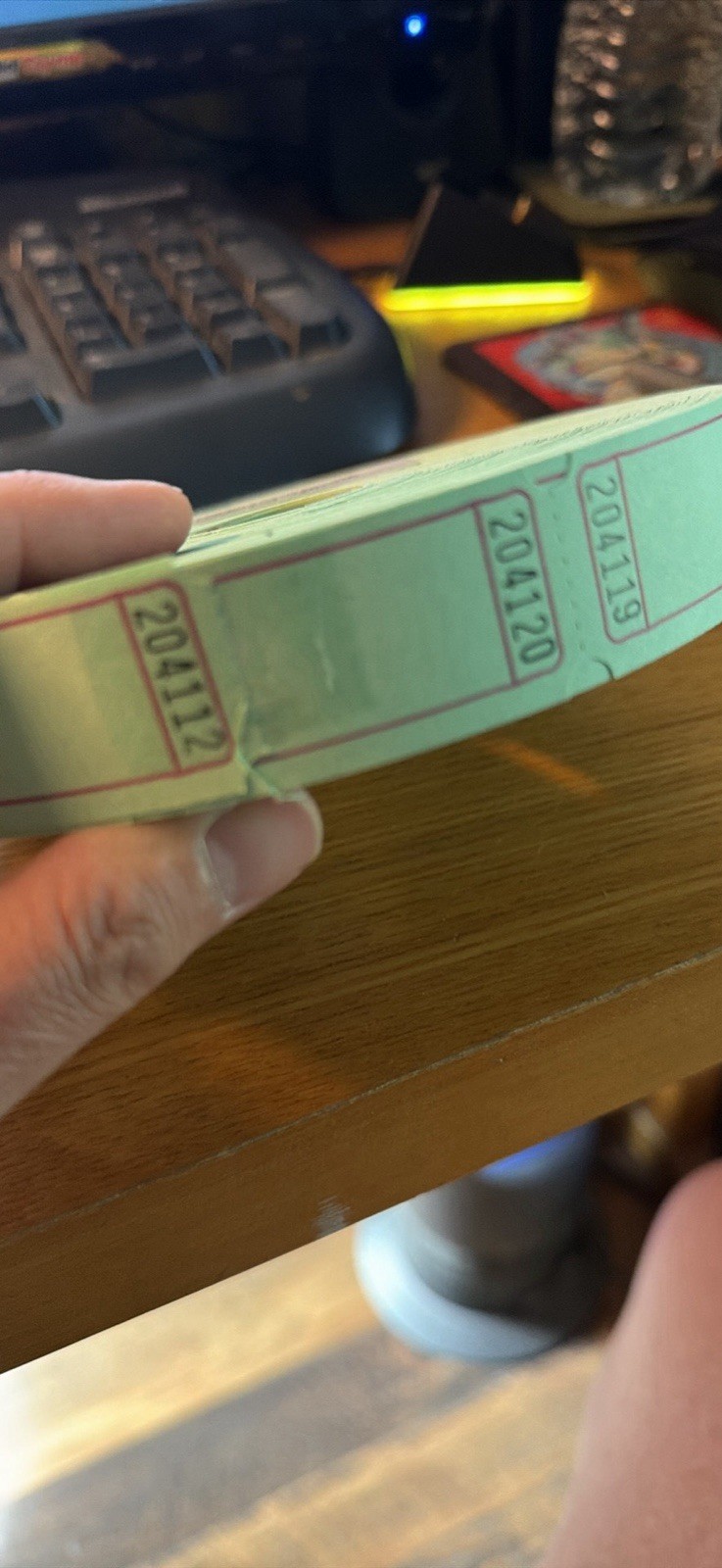 Green Blank Raffle Tickets Single Roll 2 in x 1 in Model X002NK1T9H