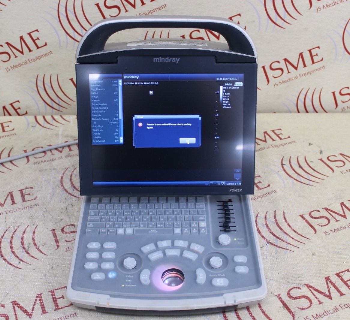 Mindray DP-30 Portable Ultrasound Machine w/ Battery (no trackball)