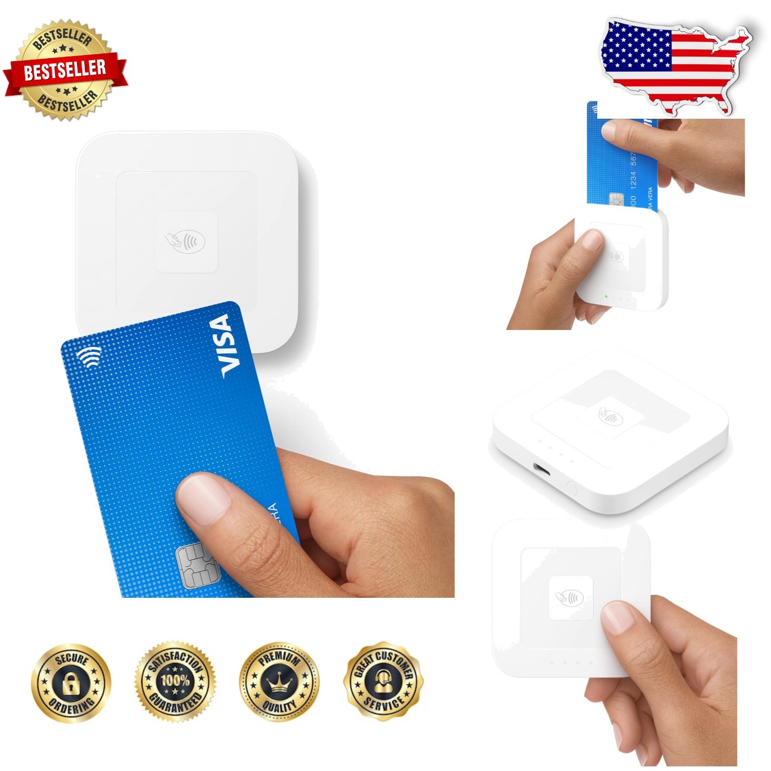 Contactless Chip Reader 2nd Gen Bluetooth NFC Android iPhone – Secure Payments