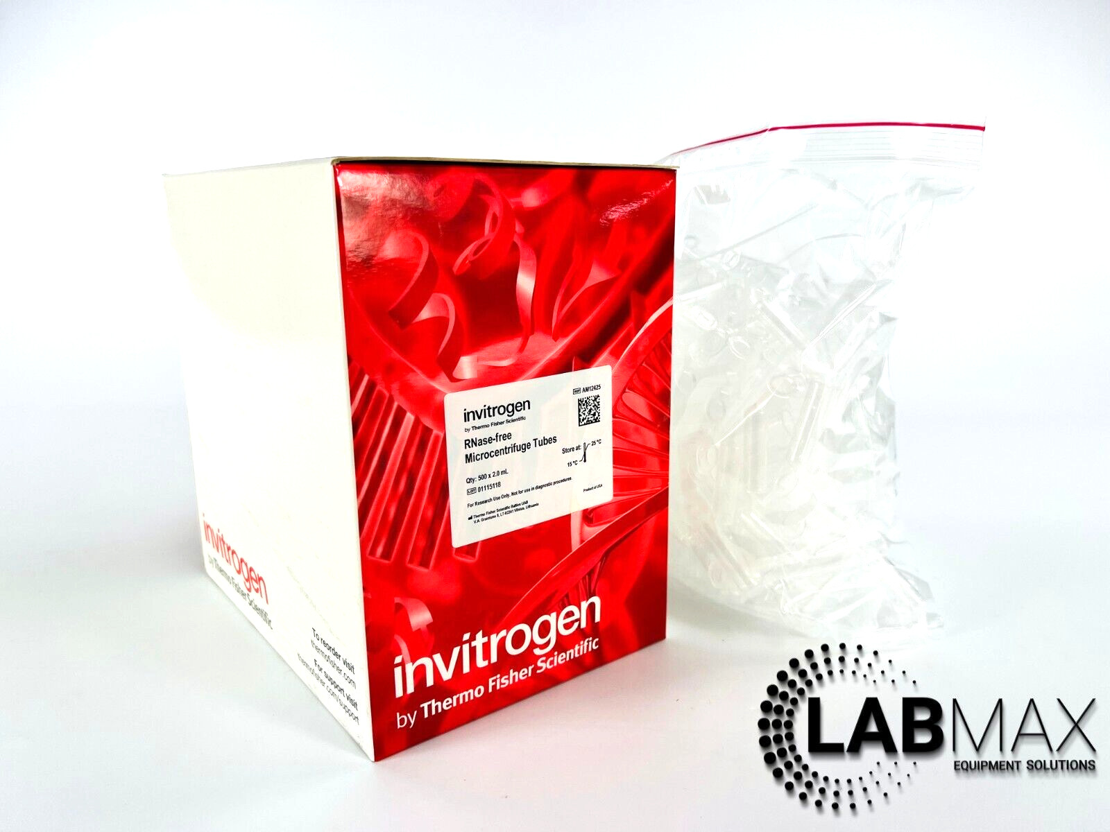 Invitrogen Microcentrifuge PCR Tubes RNase-free 500×2.0 mL AM12425