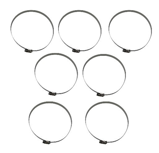 QTY 7 Murray 116 Stainless Steel Hose Clamps 7-3/4″ – 6-1/2″, 197mm – 165mm