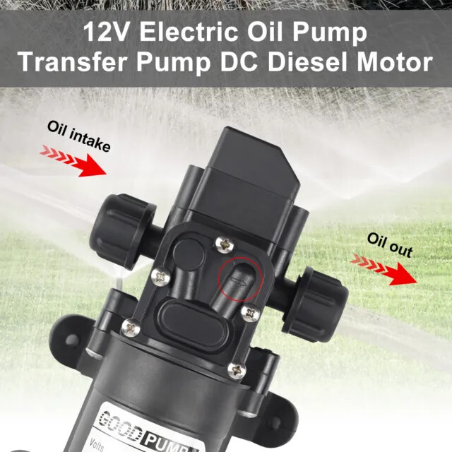 2Pack 12V Water Pump 130PSI Self Priming Pump Diaphragm High Pressure Switch