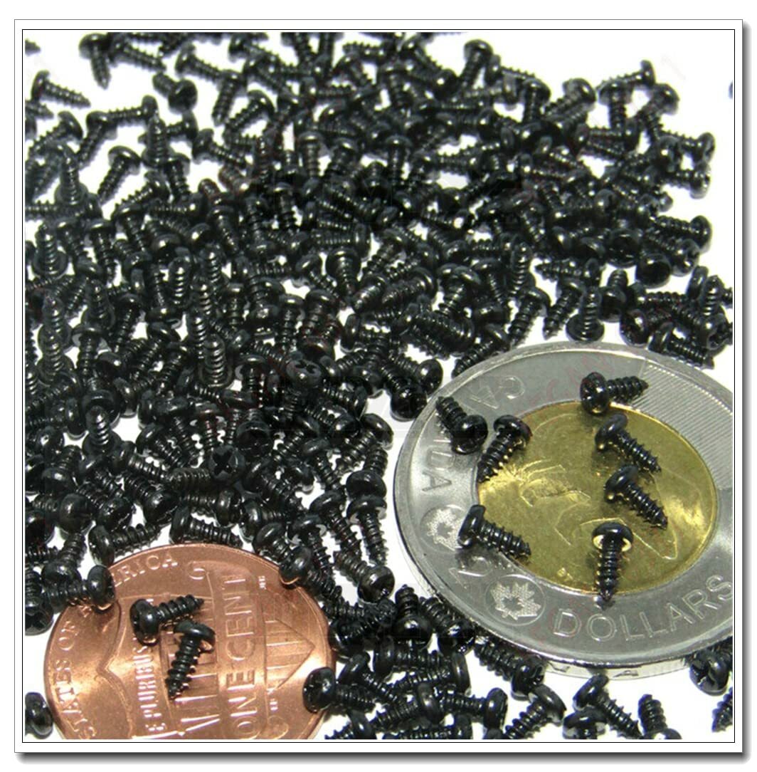 Black Phillips Pan Head Self tapping screws M1 M1.2 M1.4 M1.5 M1.7 M2 M2.5 M3