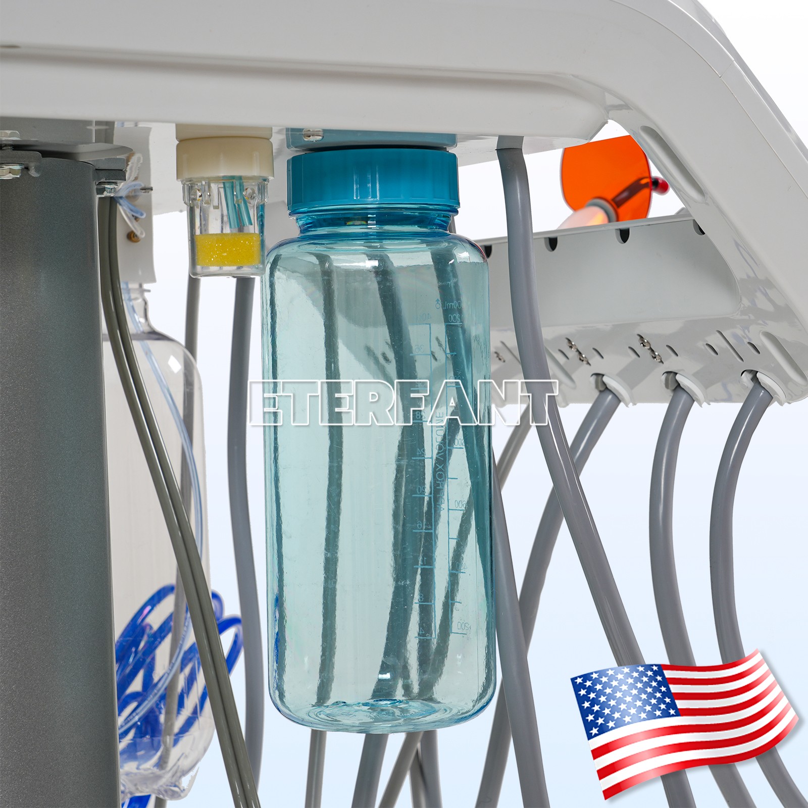 B050 Portable Mobile Dental Delivery Unit System 4 Holes+Air Compressor+Suction