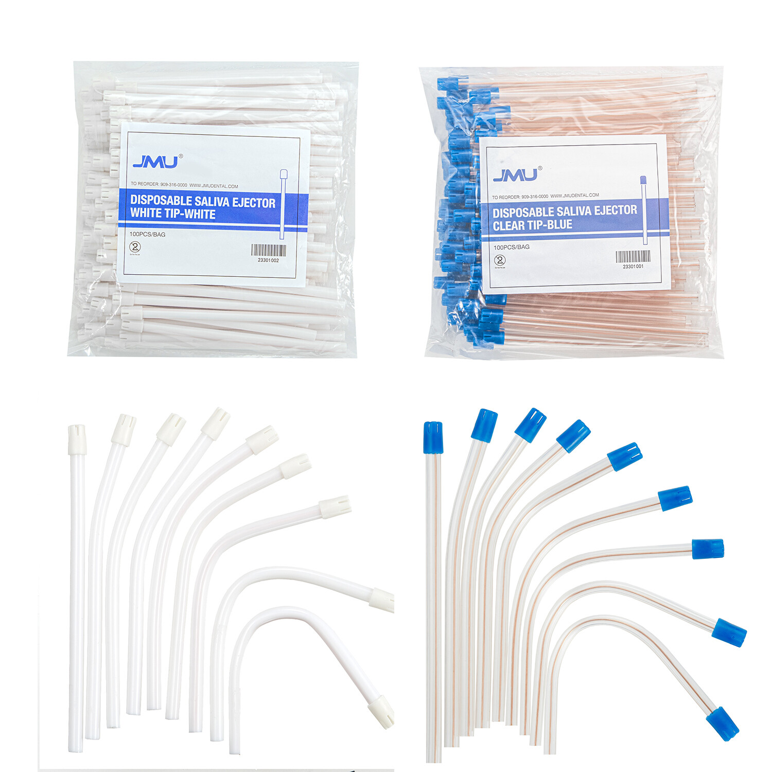 up to 2000pcs Dental Disposable Saliva Ejectors Evacuation Suction Tips