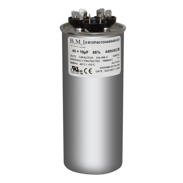 40/10 uf MFD 370 440 VAC Run Capacitor replaces GE Genteq Capcom C34010R C44010R
