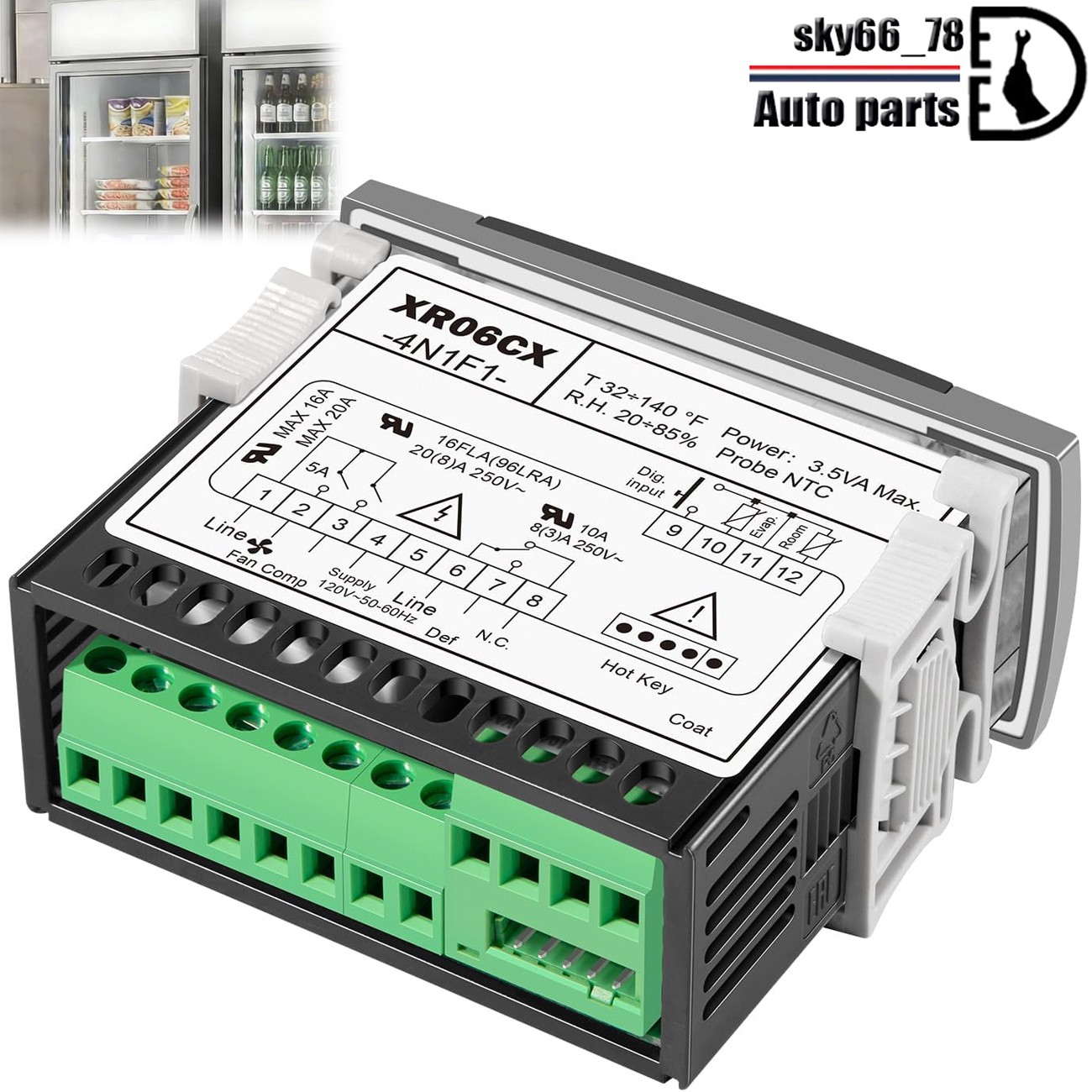 Replacement For Dixell Temperature Controllers XR06CX-4N1F1 Digital Thermostat
