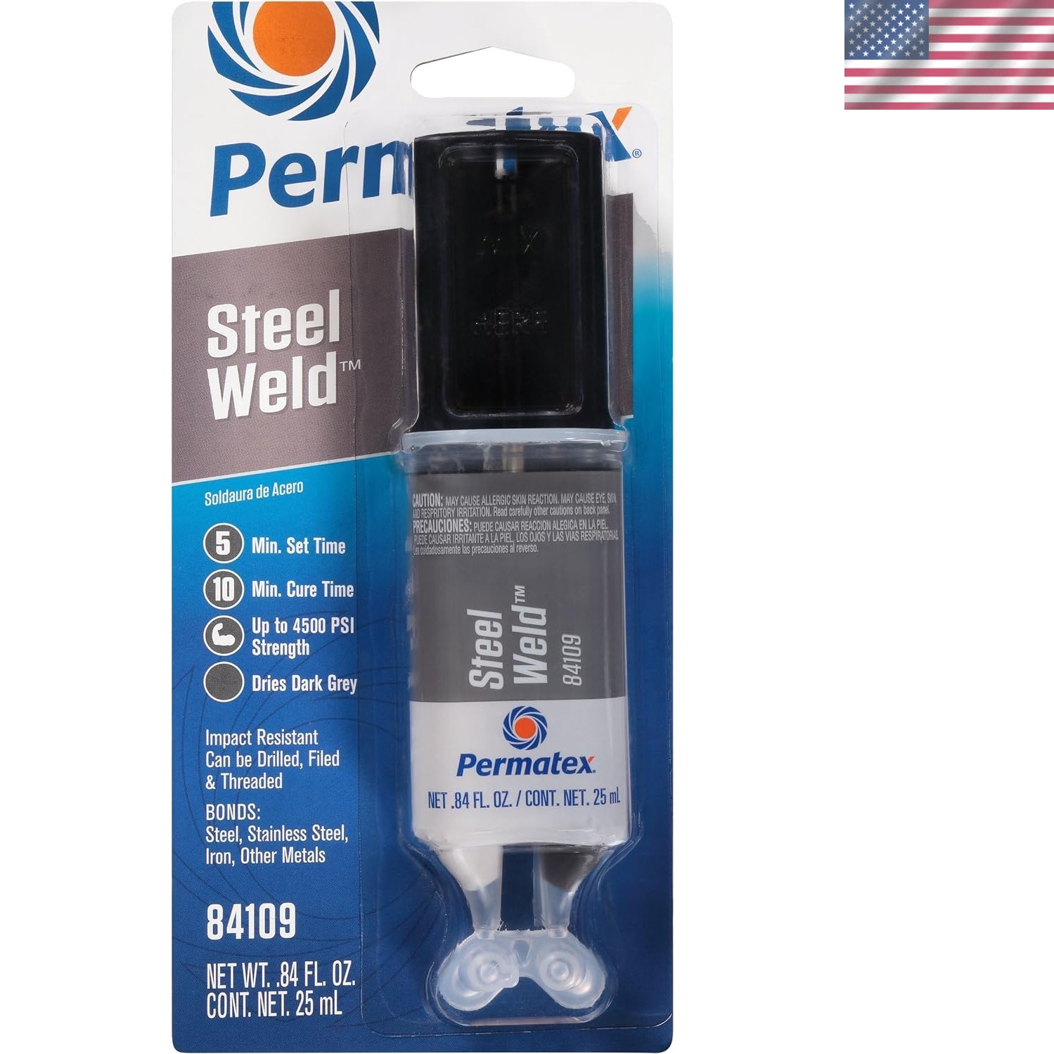 Versatile Dark Grey Epoxy Adhesive – 4 Minute Cure, 4500 PSI Strength, 0.84 oz.