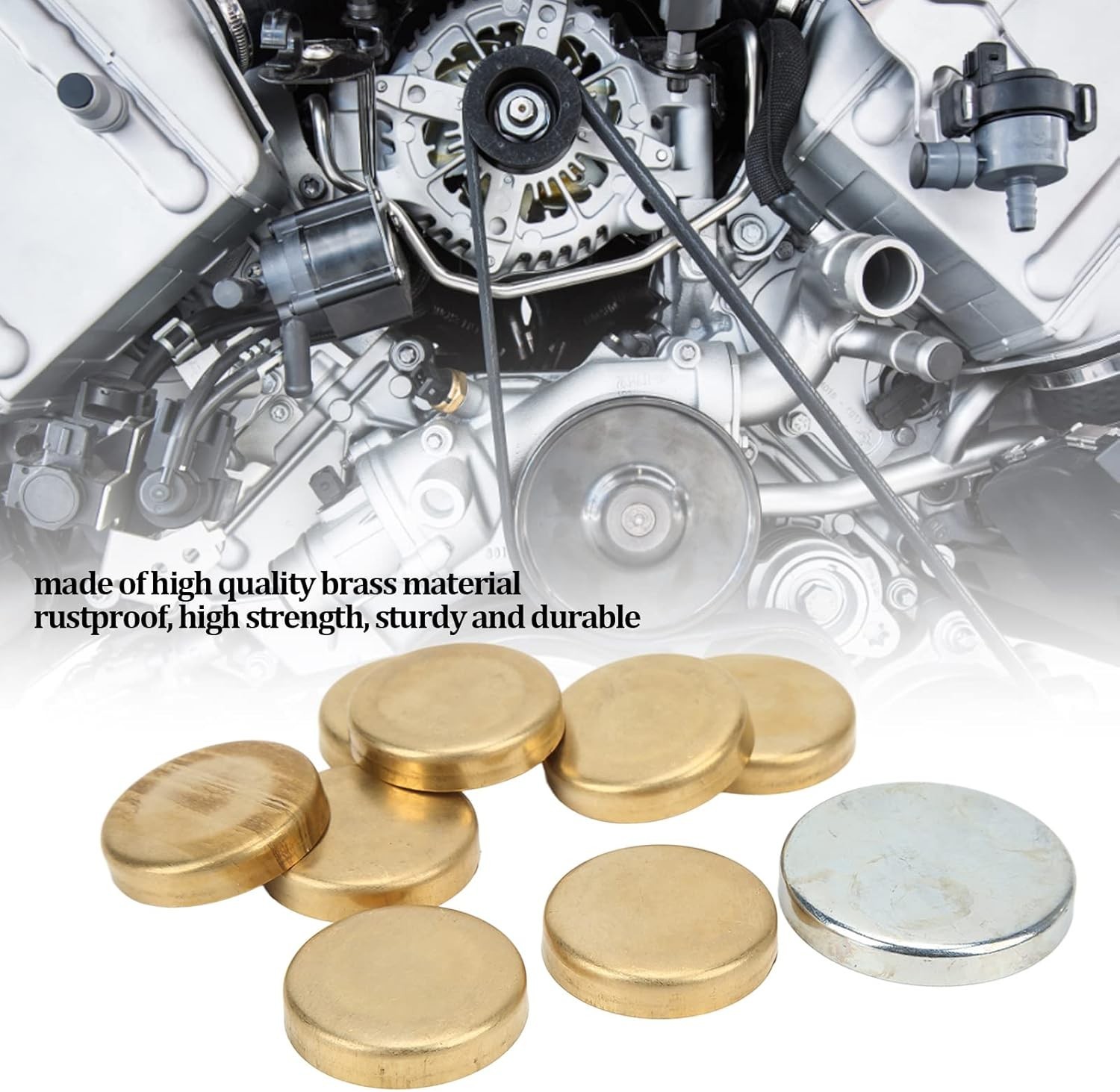Brass Engine Freeze Plug Kit for Chevy Small Block 283 305 327 350 1957-1997