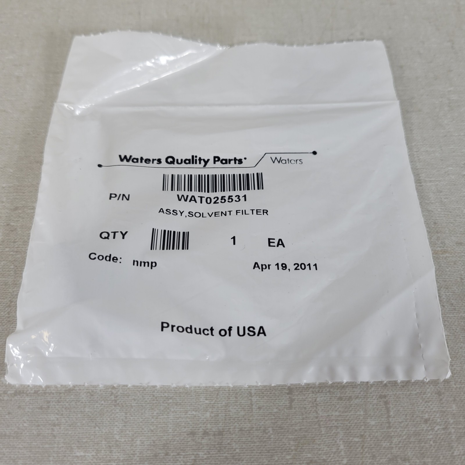Waters WAT025531 Solvent Filter Assembly HPLC Stainless Steel New Sealed