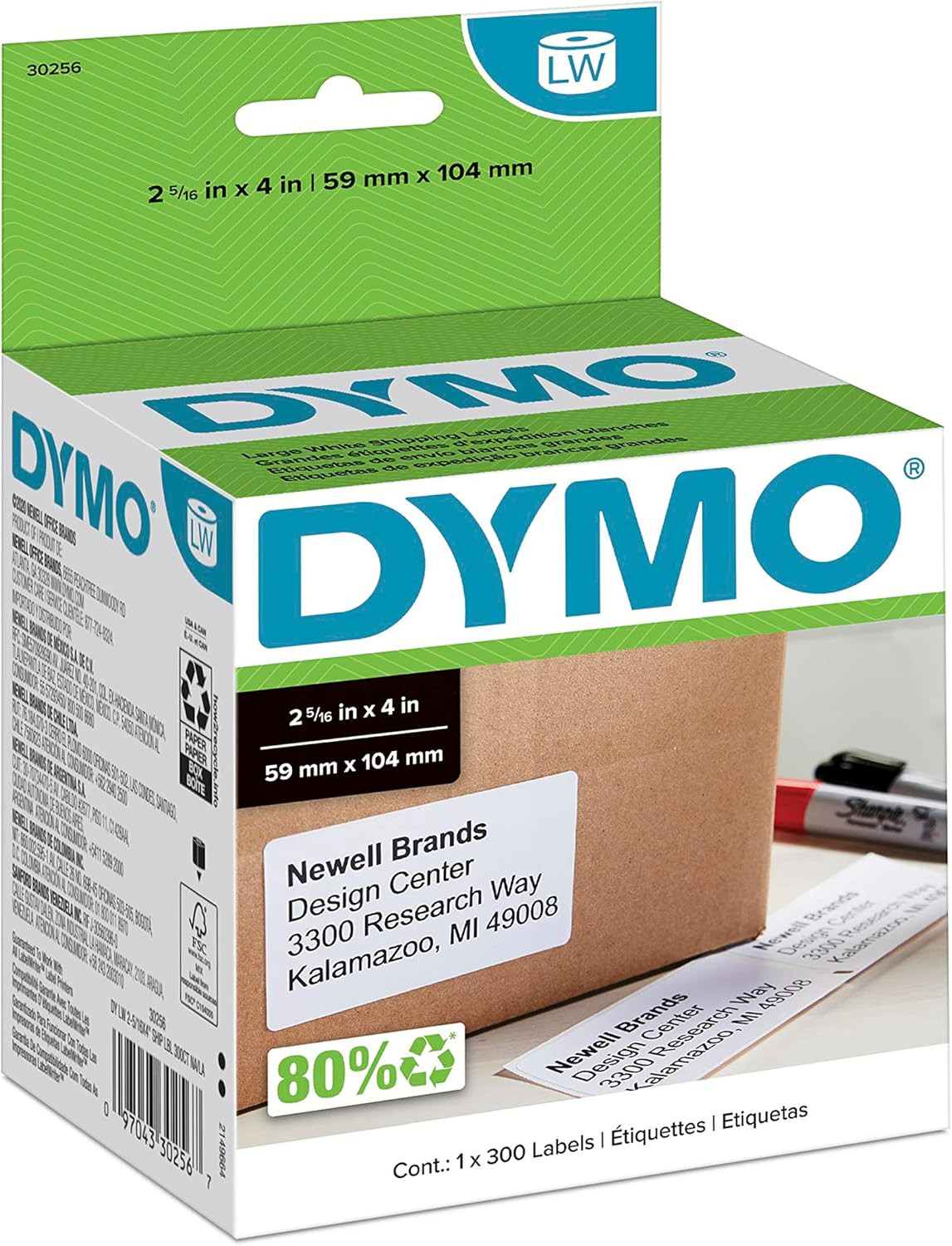 DYMO Authentic LW Large Shipping Labels DYMO Labels for Labelwriter Label Printe