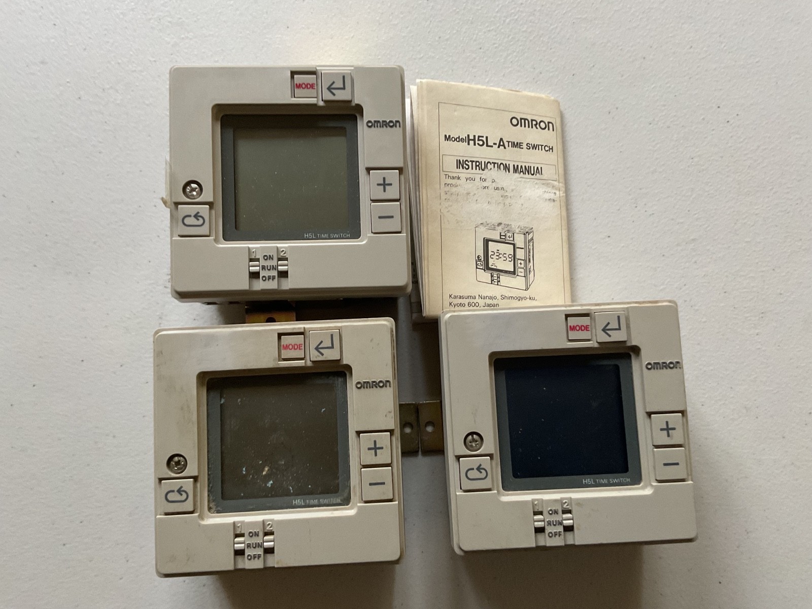 Omron Timer Switch H5LA H5L-A NEW IN Opened BOX ( no box ) two used.