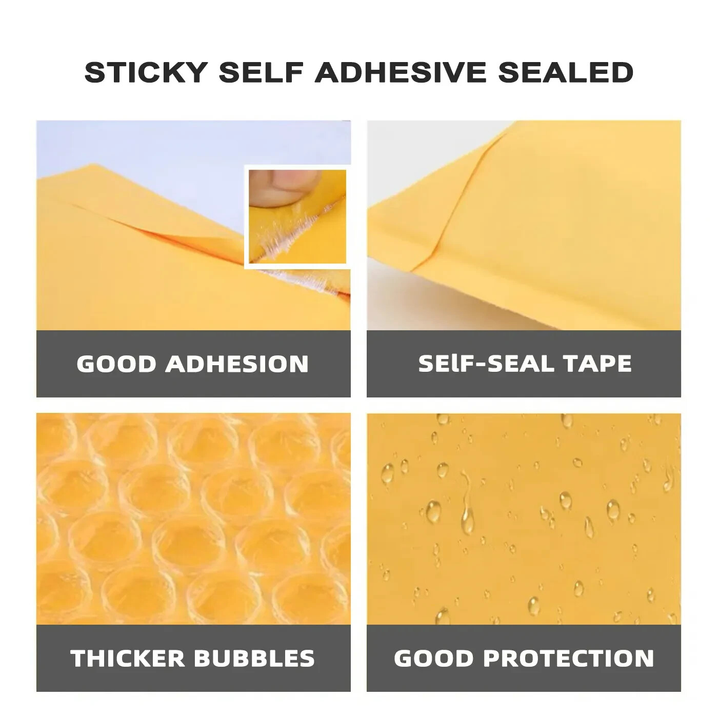 Coolpkg 50pcs #0 6×10 Kraft Bubble Mailers Self Seal Padded Envelopes 6″x10″