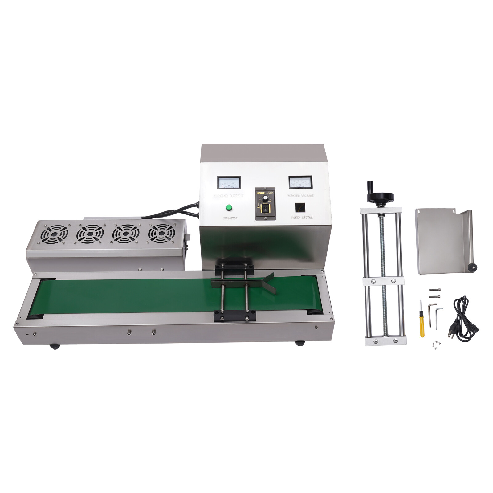 20-100mm Bottle Cap Automatic Sealer Continuous Induction Sealing Machine 1800W