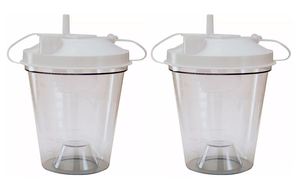 2, Drive Suction Canister 800mL Float Auto Shut-Off Lid Universal port 610-48BP