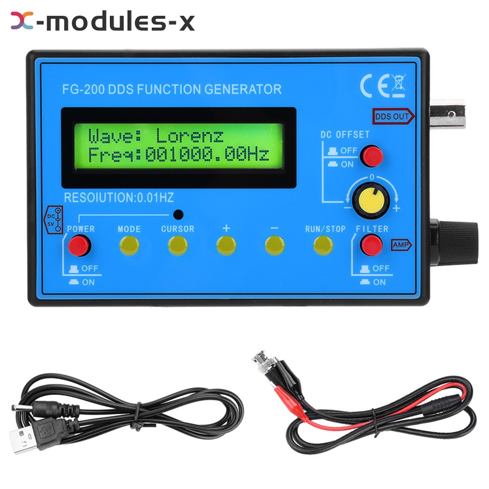 FG-200 0.01Hz-500KHz DDS Function Signal Generator Frequency Signal Counter KIT.