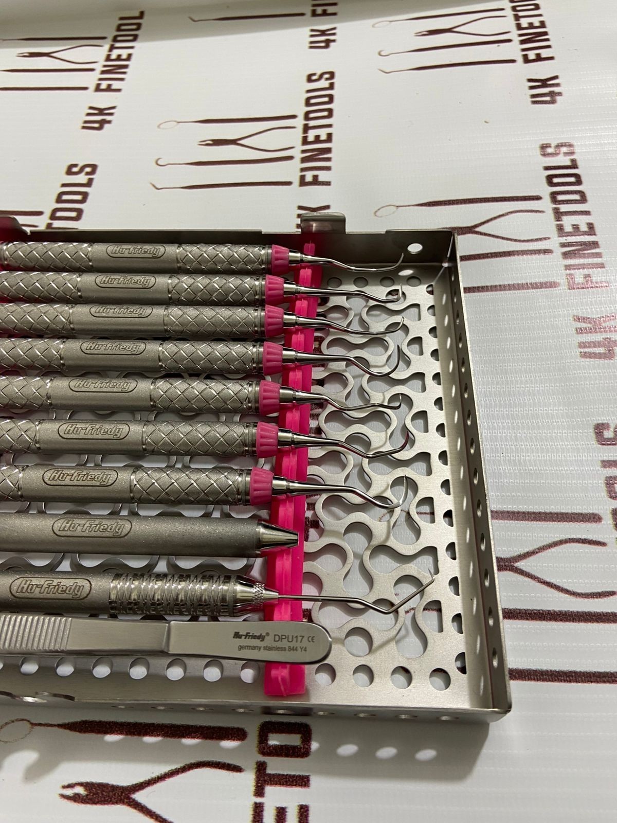 Hu Friedy Dental Hygiene Instruments Set of 10 PCS With Sterlization Cassette