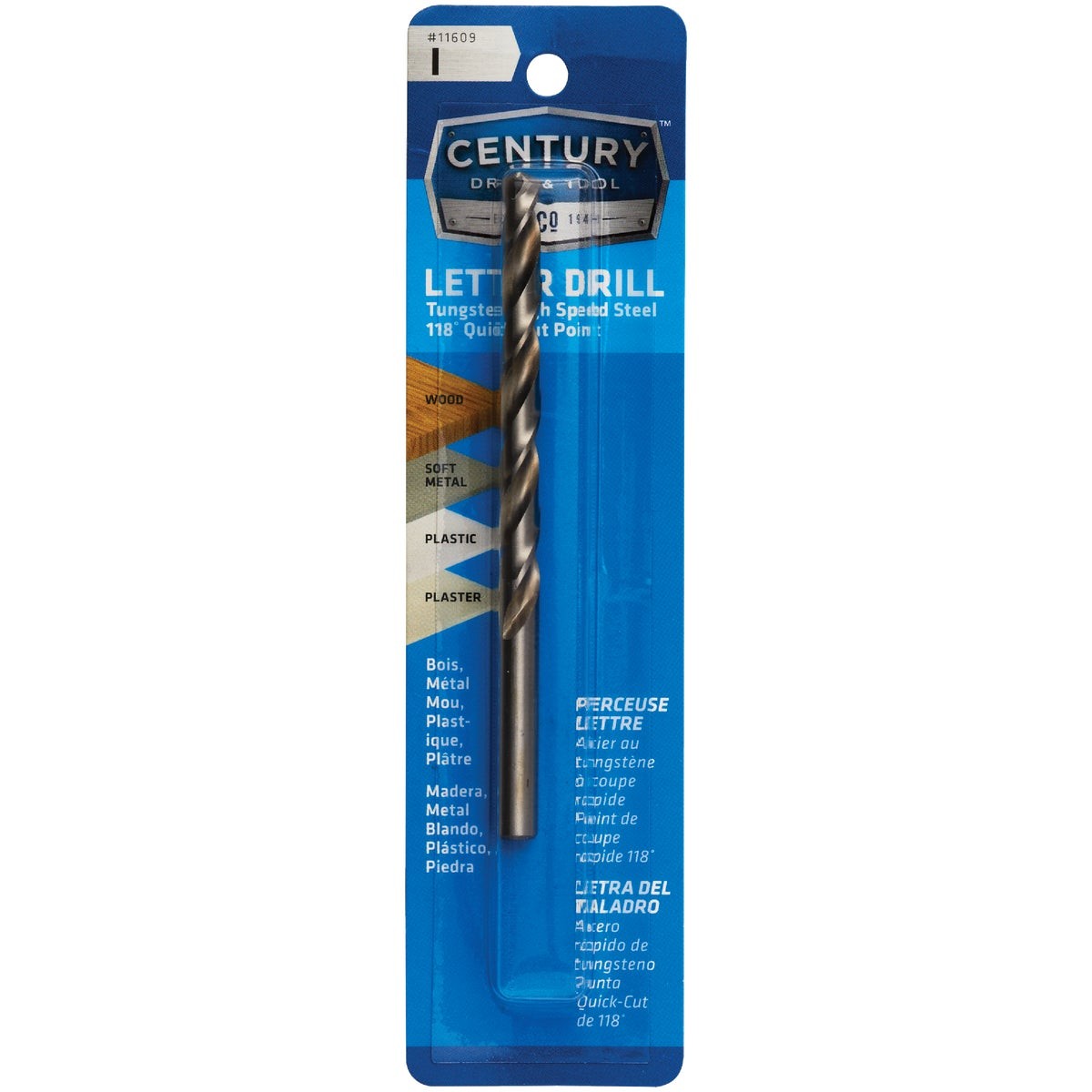 Drill & Tool Letter I Tungsten High Speed Steel Quick-Cut Point Drill Bit