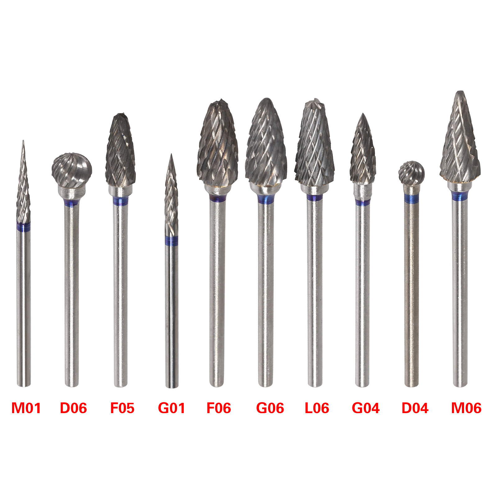 10 Dental Tungsten Carbide Cutter Burs Plaster Alloy Acrylic Drill 2.35MM HP2.35