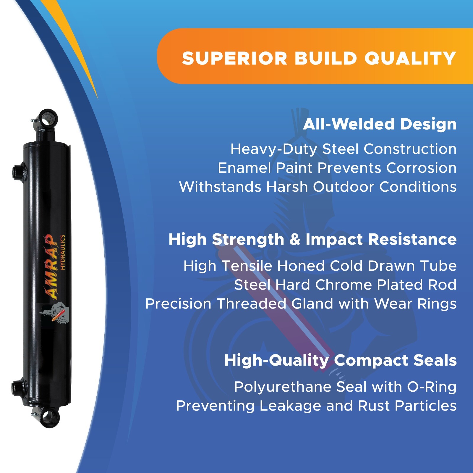 2.5×20 Hydraulic Cylinder-2.5″ Bore, 20″ Stroke -Welded Cross Tube Cylinder(new)