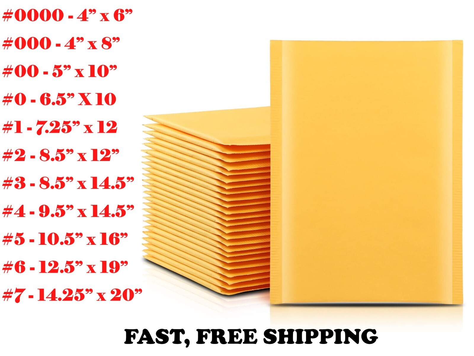 KRAFT BUBBLE MAILERS SHIPPING BAGS MAILING PADDED SELF SEAL ENVELOPES ANY SIZE