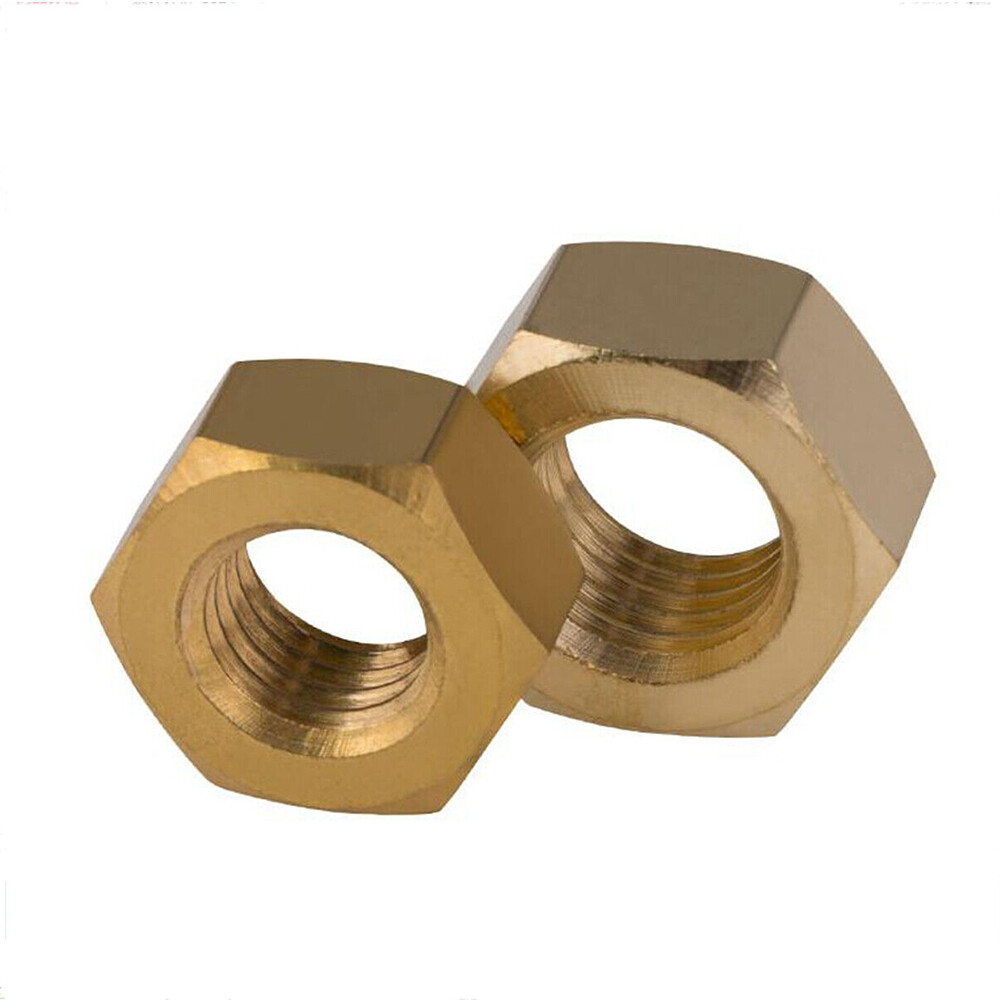 Solid Brass Hexagon Full Nuts For Bolts & Screws M1.4 M1.6 M2 M2.5 M3 M4 M5 M6M8