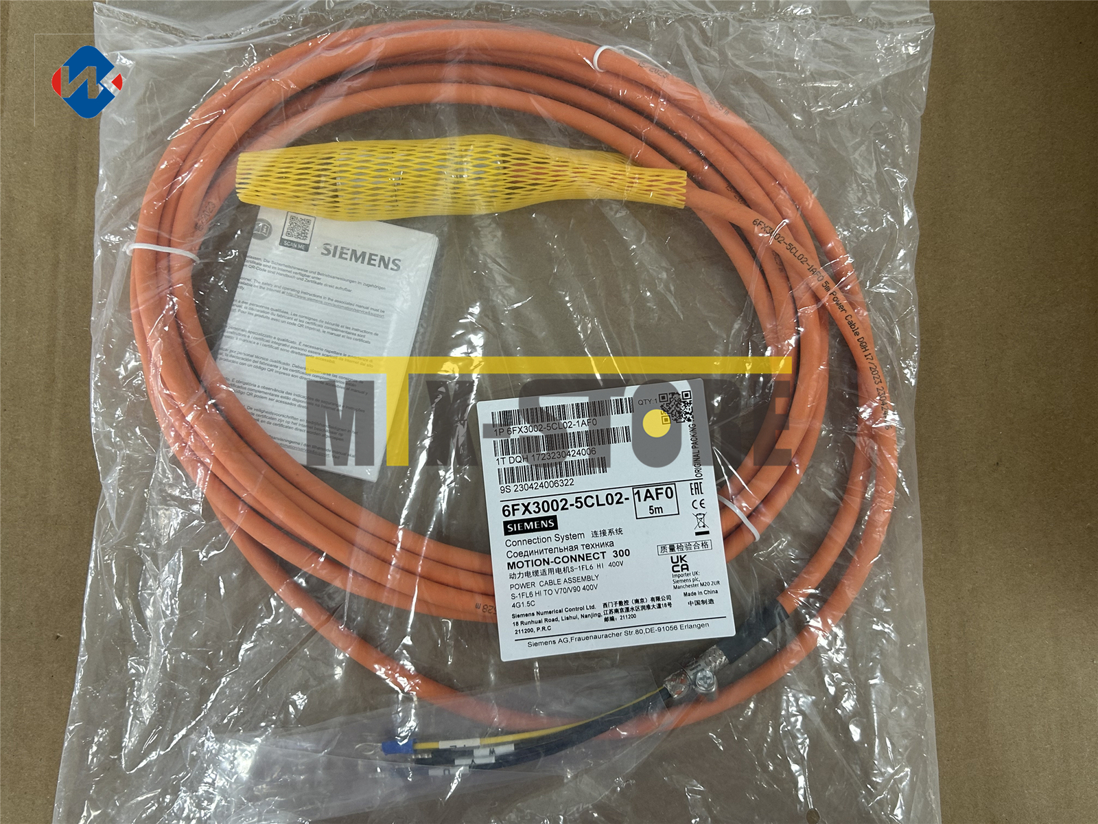 1PCS New SIEMENS 6FX3002-5CL02-1AF0 5m High Inertia Power Cable