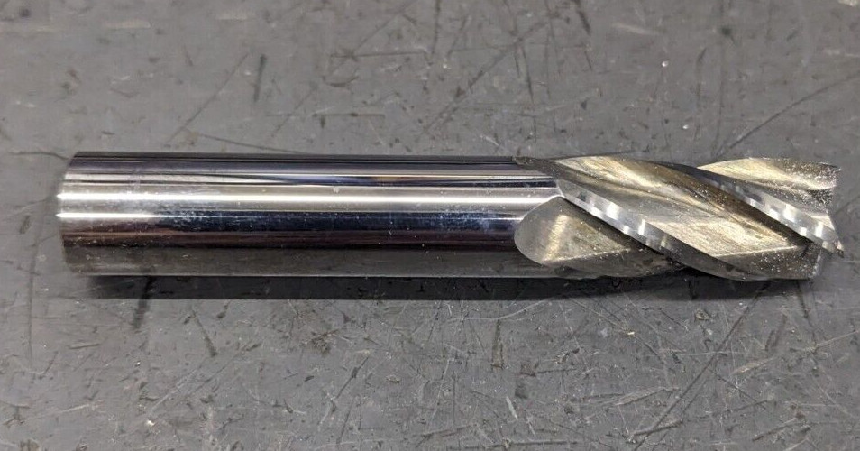 Solid Carbide Square End Mill for Aluminum 1/2″ CD 1-3/32″ LOC 1/2″ SH 4 Flute