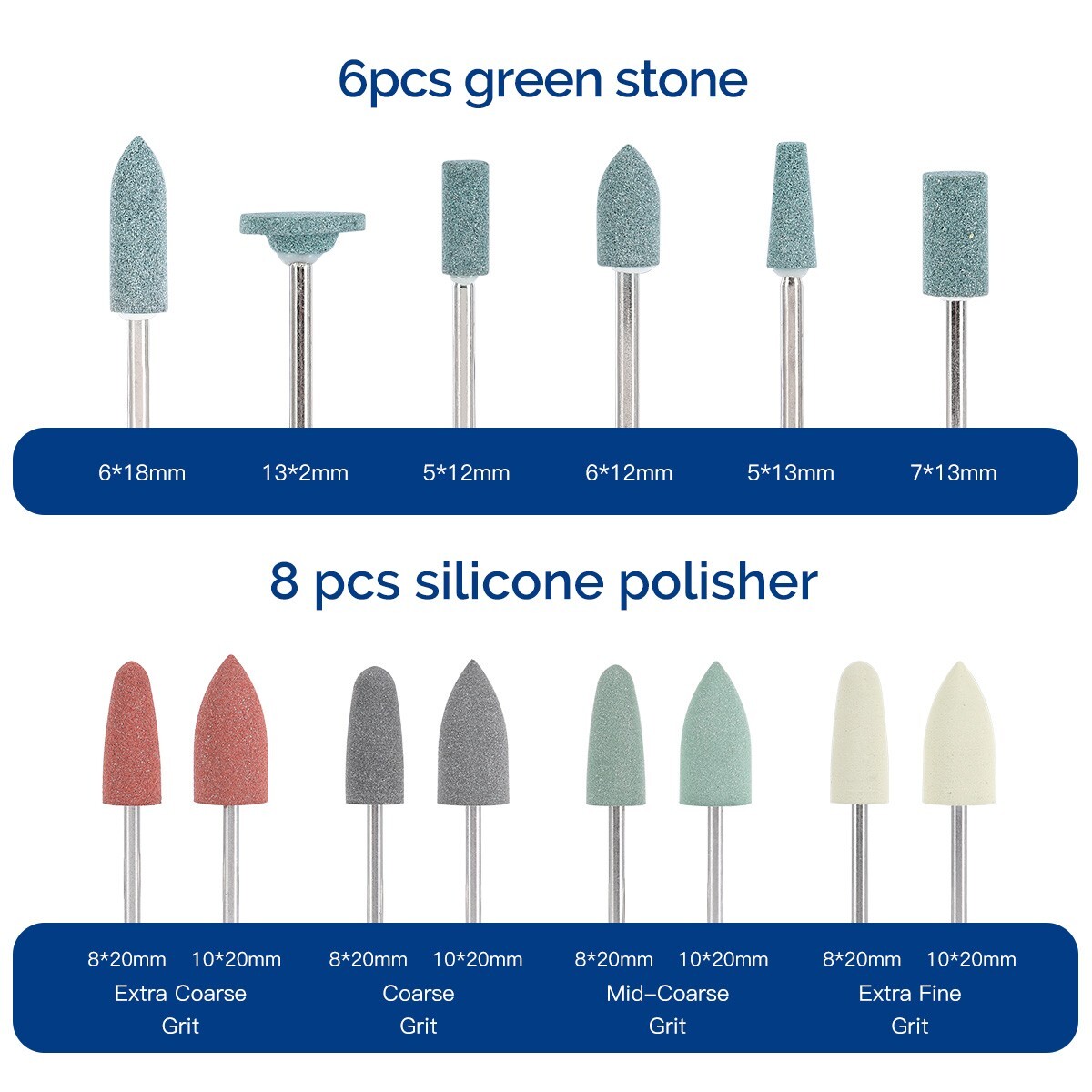 51Pcs/Box Dental Lab Polishing Kit HP Shank For Composite Ceramic 2.35mm