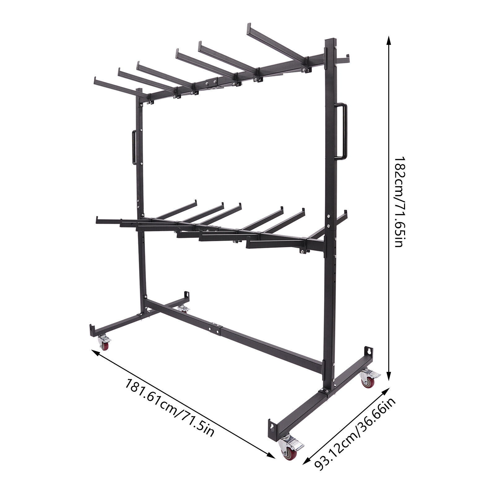 Folding Chair Rack Dolly Cart Table Storage Rack Desk Chairs Cart Trolley
