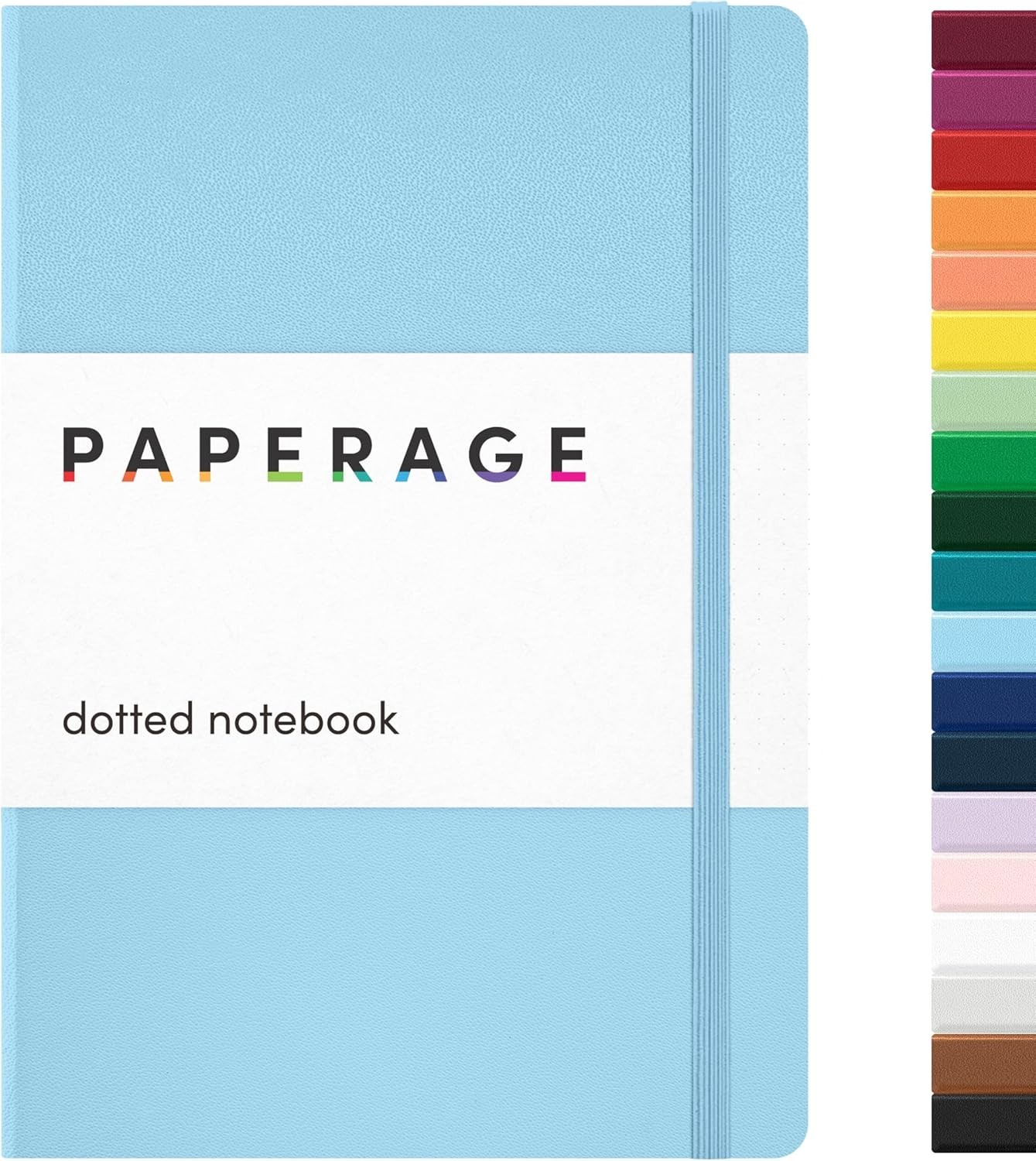 «PAPERAGE Dotted Journal Notebook, (Light Blue), 160 Pages, Medium Light Blue «