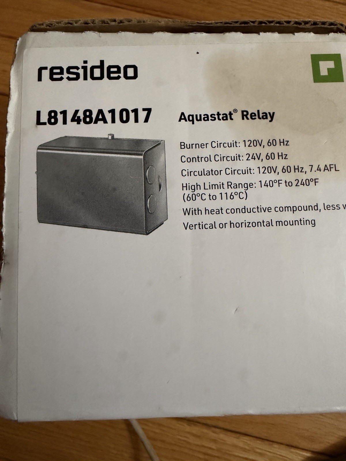 RESIDEO AQUASTAT RELAY L8148A1017