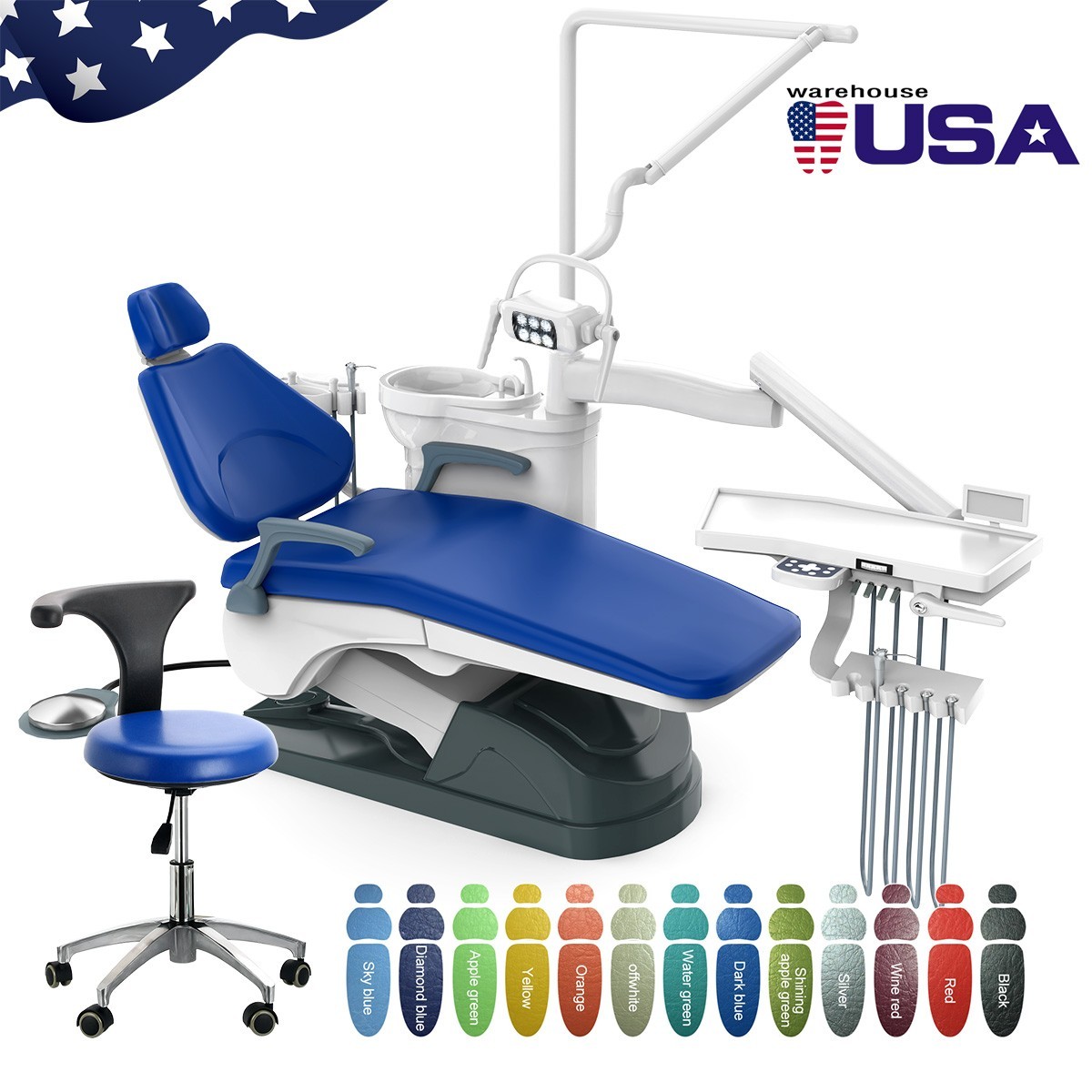 Dental Chair Unit Computer Controlled DC Motor Stool Kits for adult and children