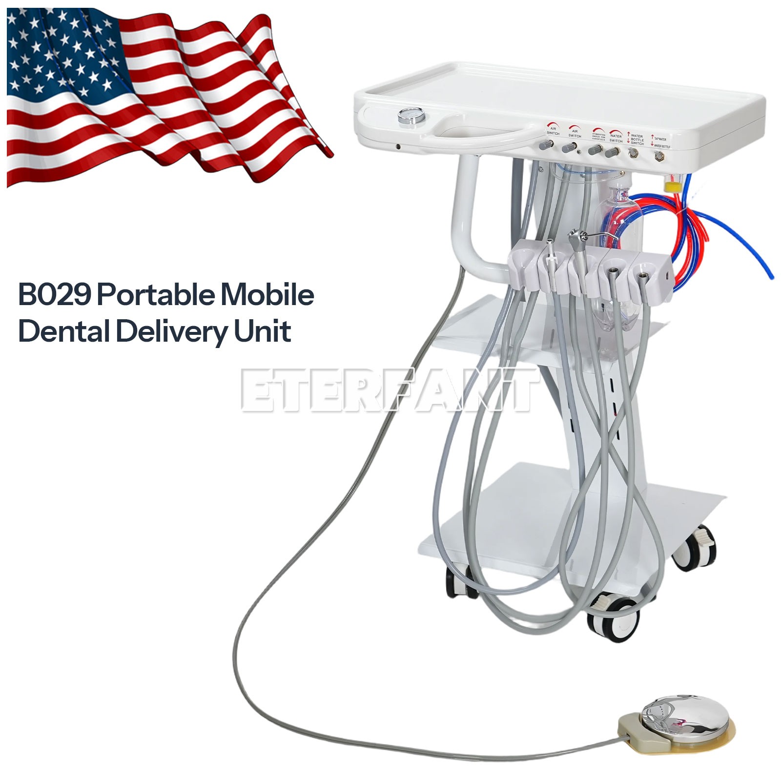 Dental Delivery Unit System/Treatment Cart/Unit with Air Compressor/Suction Unit