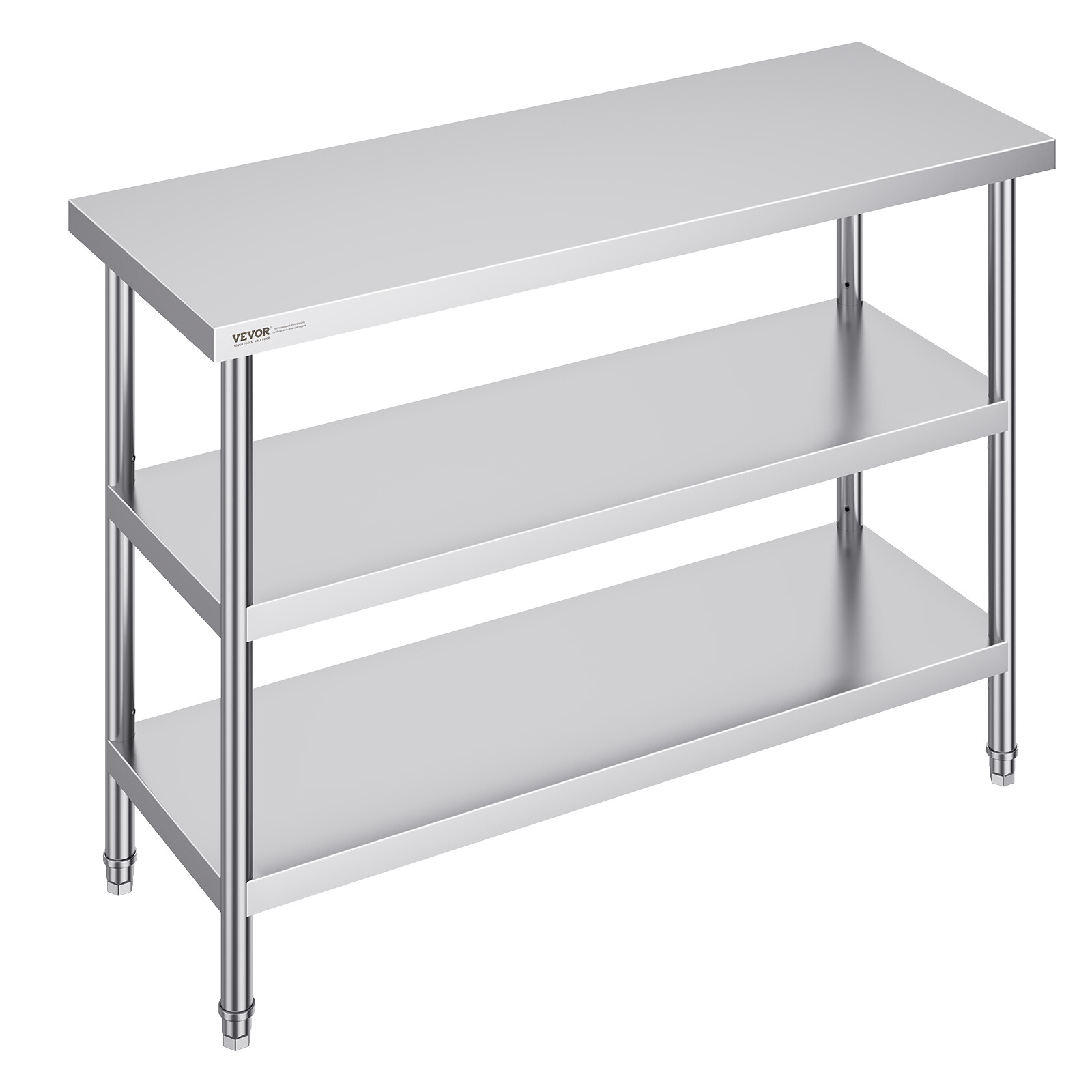 VEVOR Stainless Steel Food Prep Table Commercial Kitchen Work Table 18″x48″