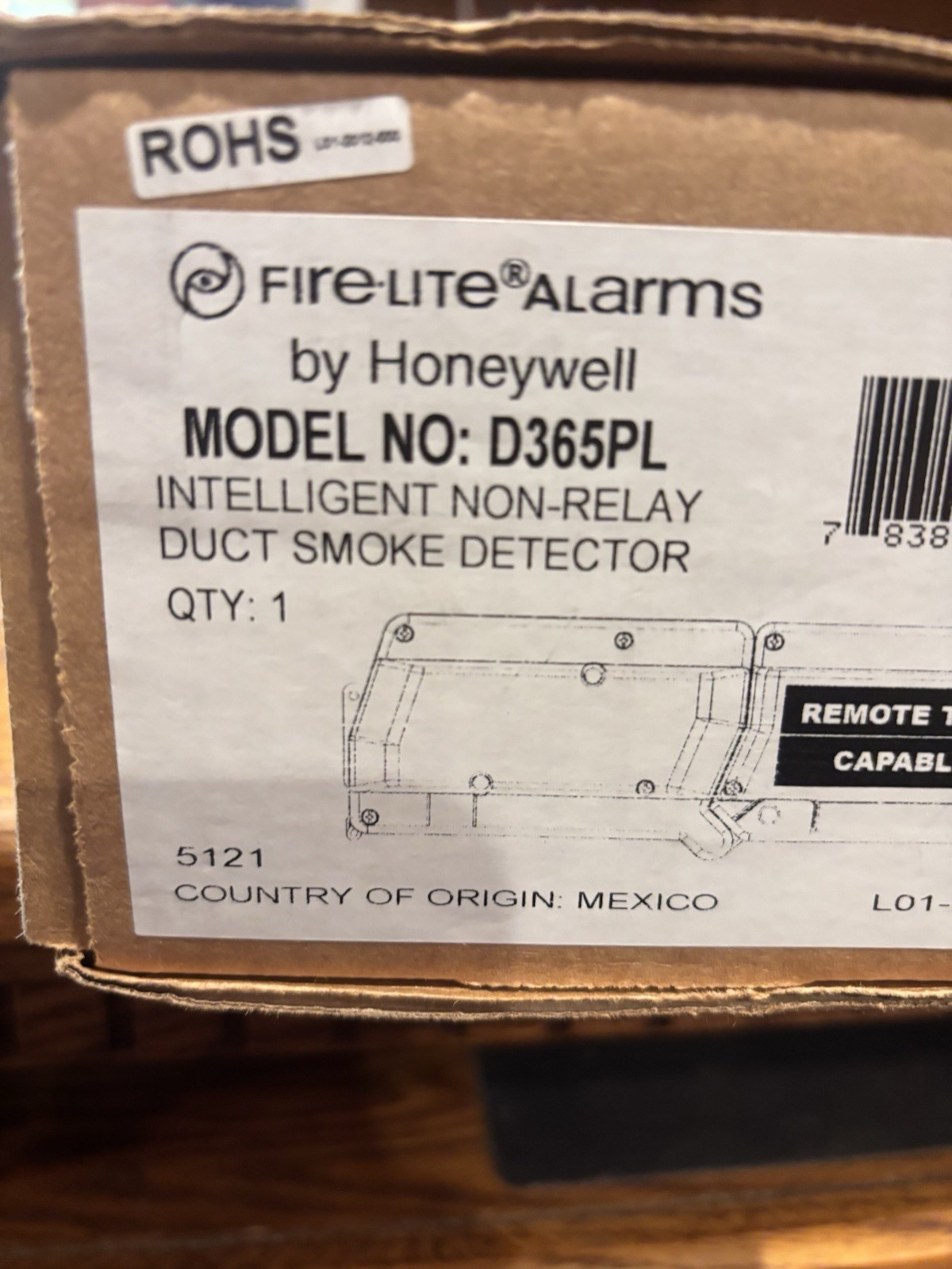 Fire-Lite D365PL Intelligent Non-Relay Duct Smoke Detector
