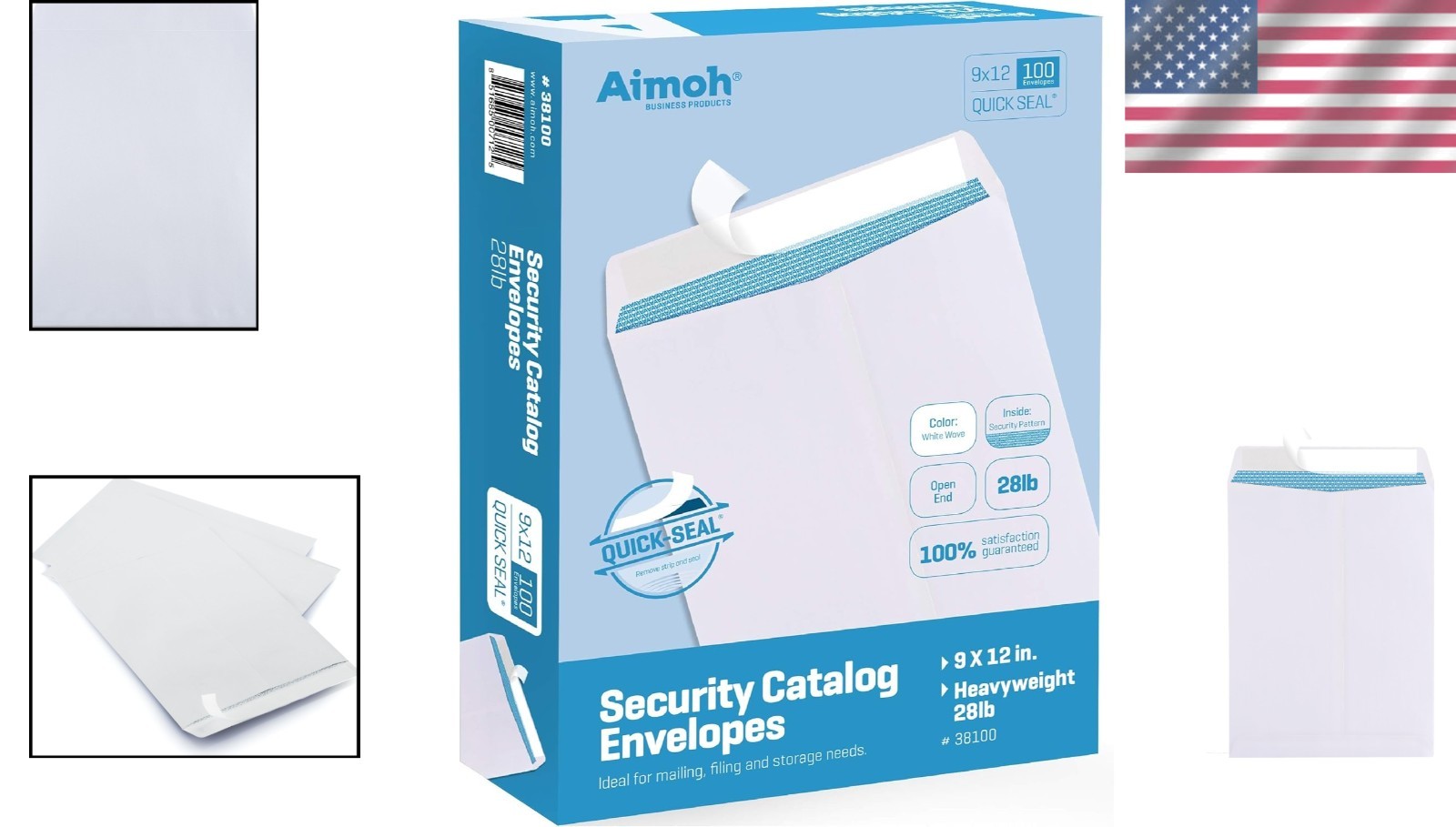 100 Count 9×12 Security Tinted Catalog Envelopes – Reliable Mailing Solution