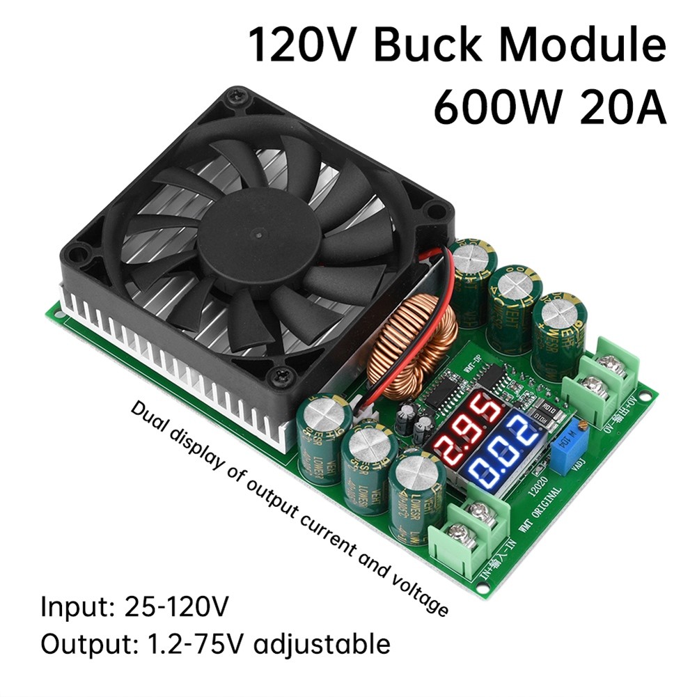 600W 20A DC-DC Buck Module CV CC Adjustable Buck Converter 120V 100V 96V1937