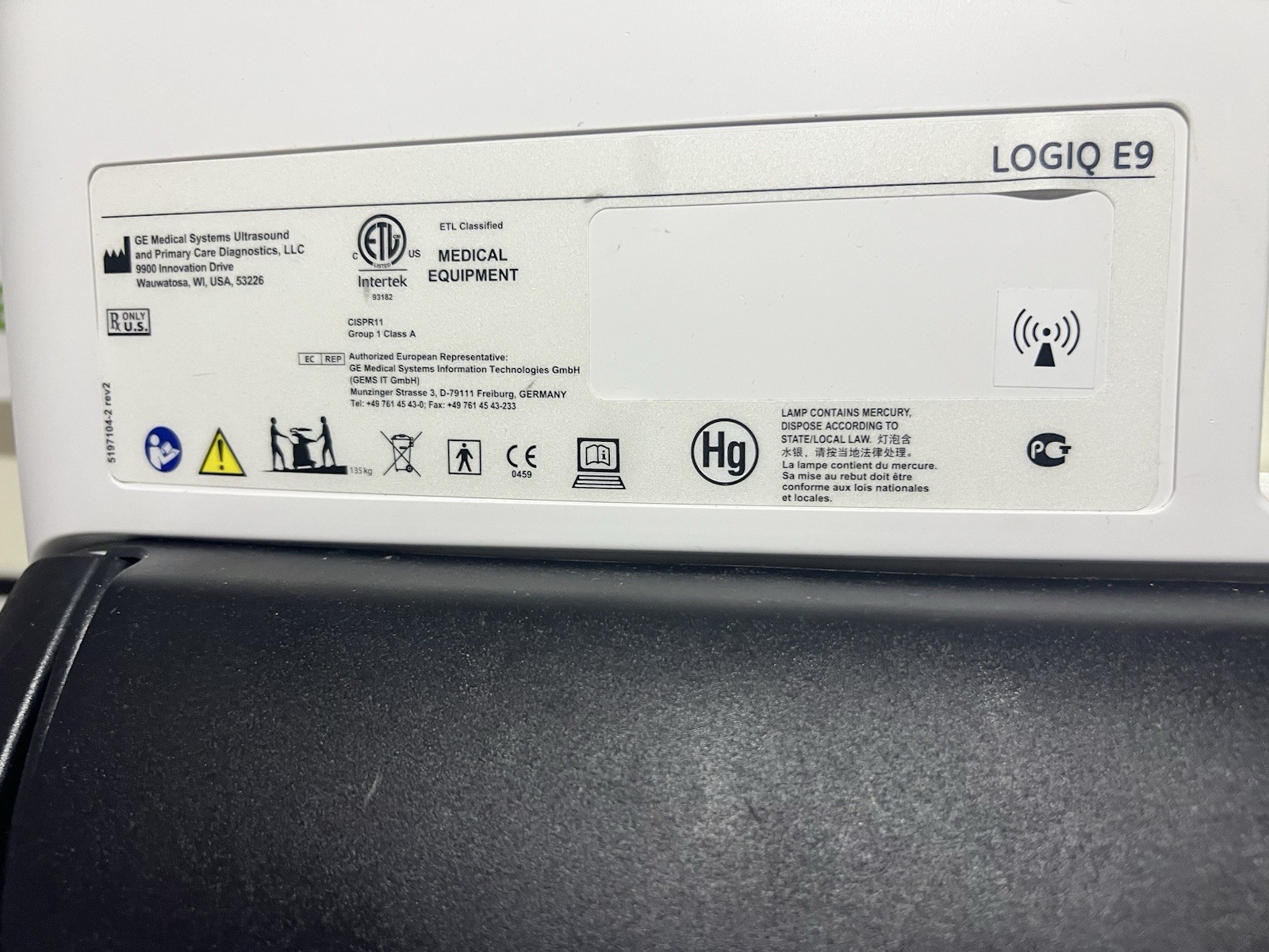 2017 GE LOGIQ E9 R6 Ultrasound | XDclear 2.0 |All Options | Warranty