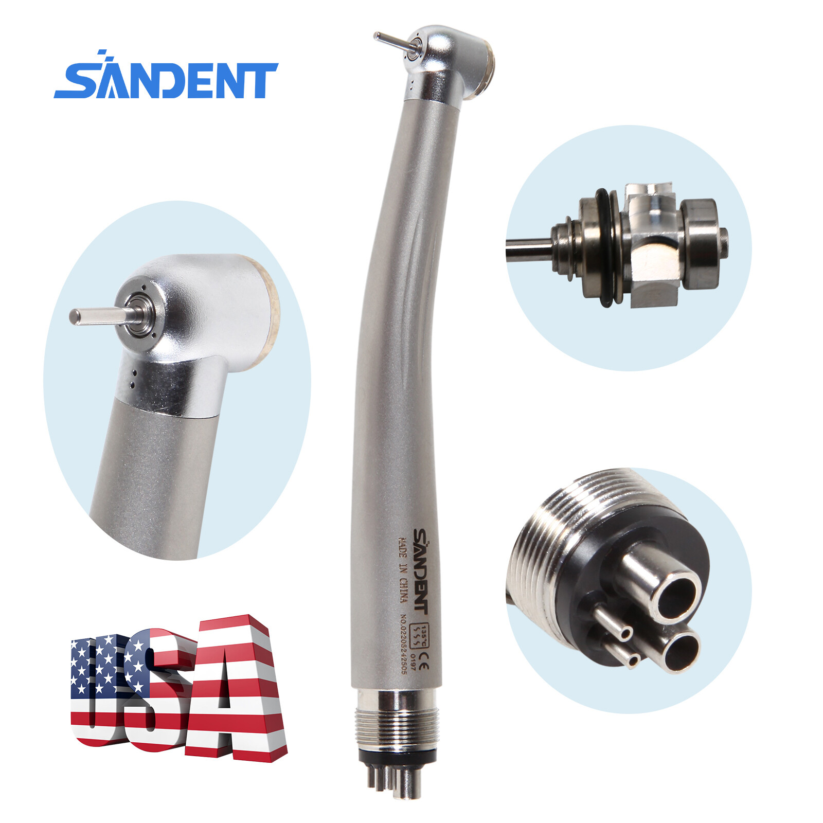 10* SANDENT NSK PANA MAX Style Dental High Speed Handpiece 4 Hole Midwest NJ