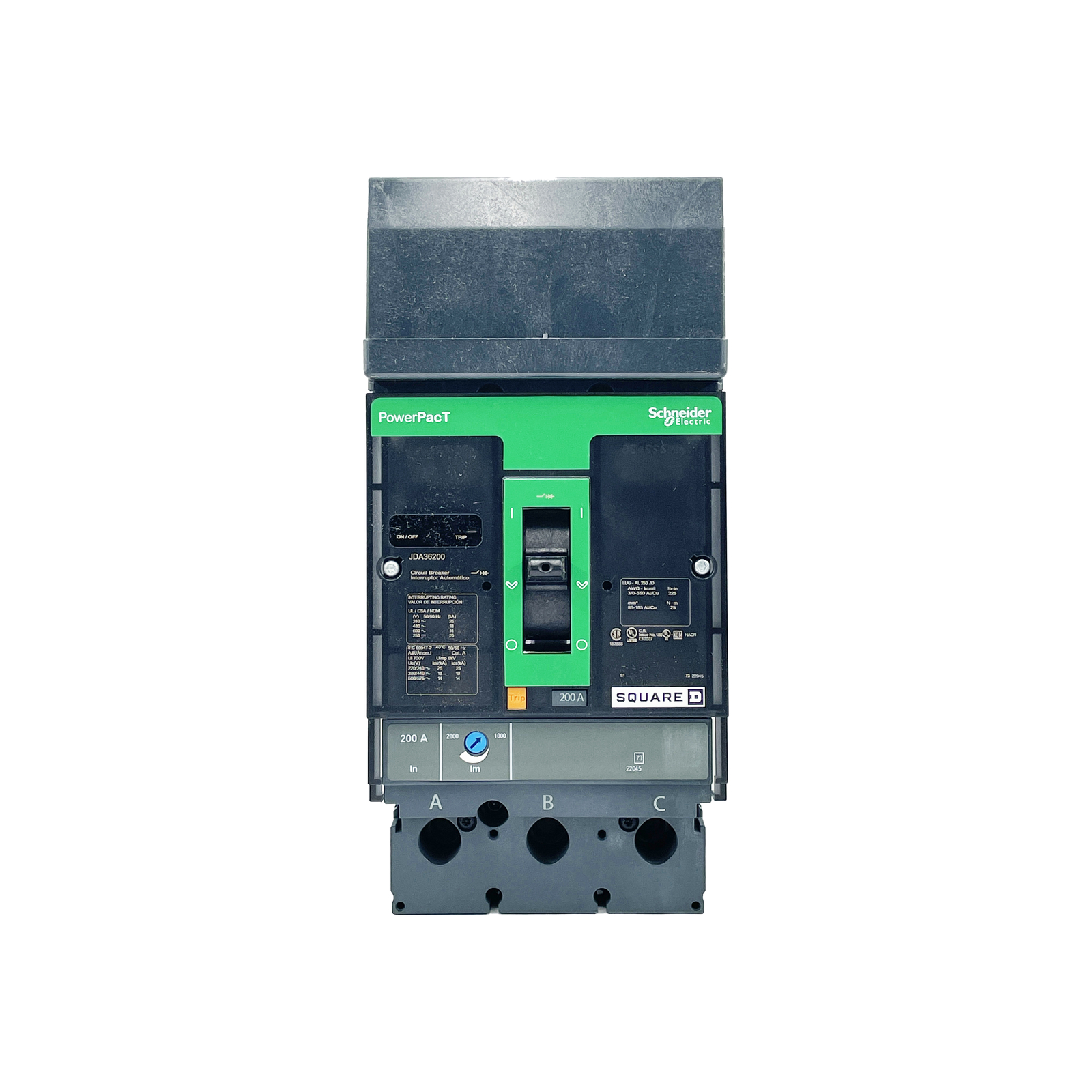 NIB – Square D – JDA36200 – Molded Case Circuit Breaker – 200A, 3-Phases, 600V
