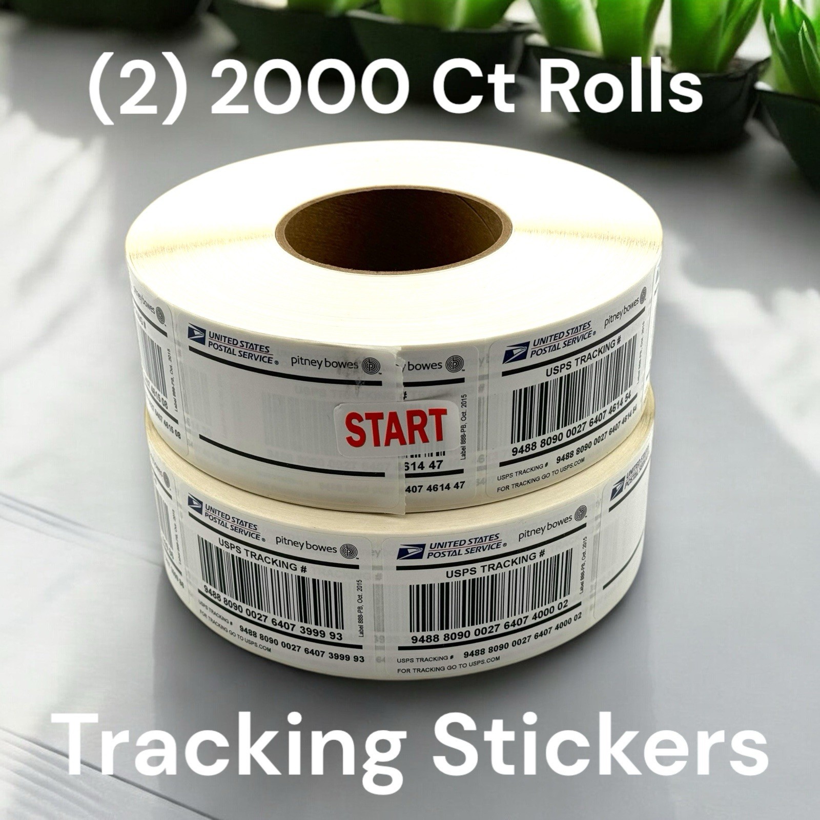 (2) Rolls of 2000 USPS Tracking Label / Stickers 888 📦 Free Priority Shipping