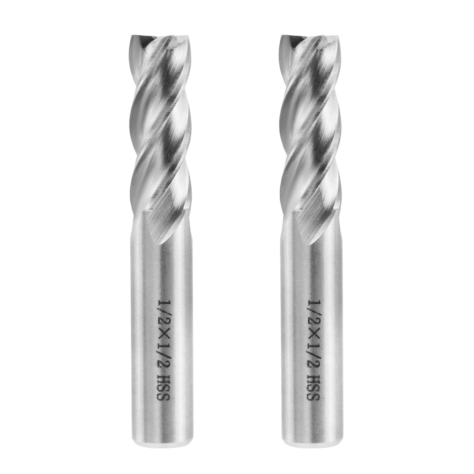 Square End Mill 1/2″ Cutting Dia X 1/2″ Shank Dia 4 Flute Straight End Mill Cut