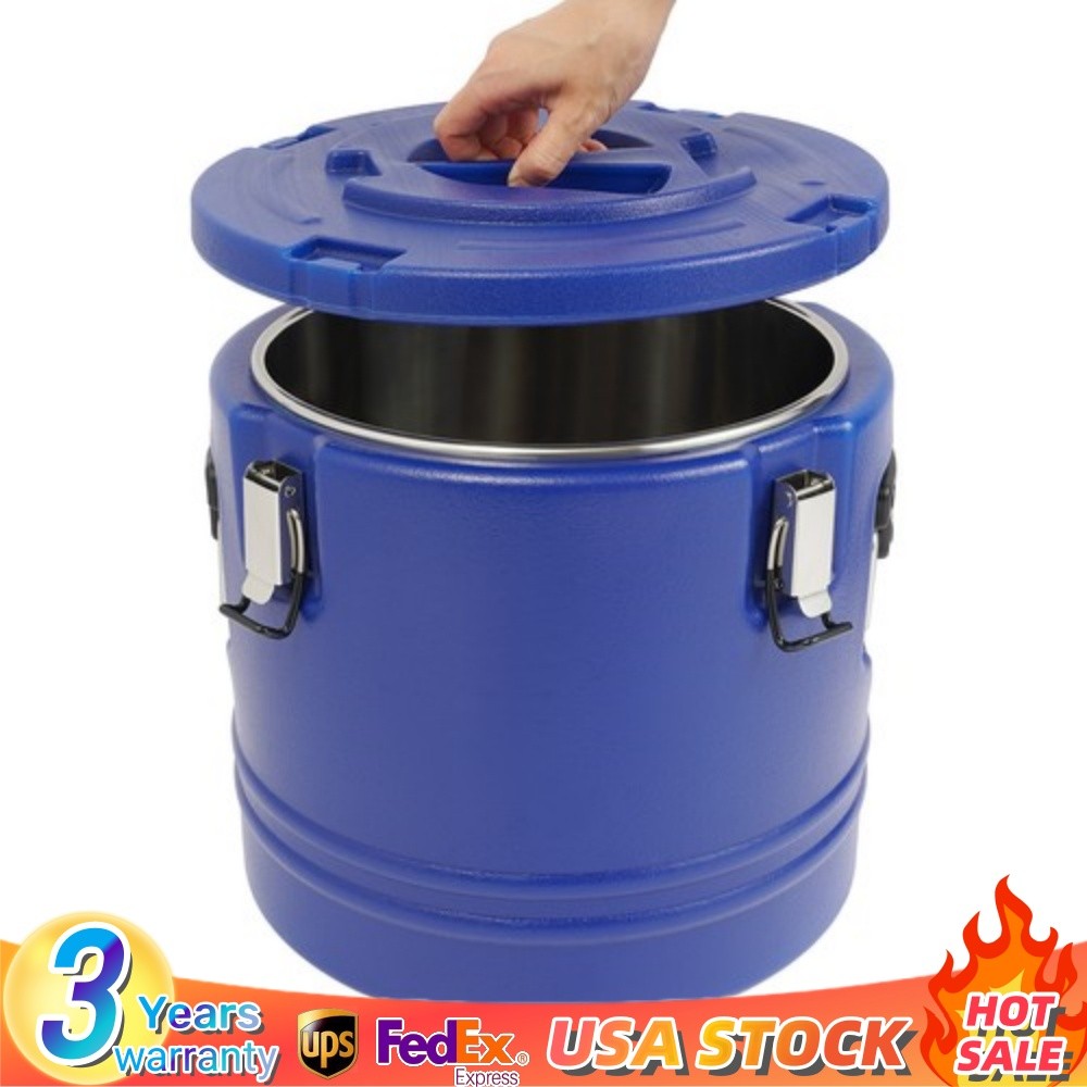 20L Commercial Food Warmer Bucket Insulated Soup Container 201 Stainless Steel