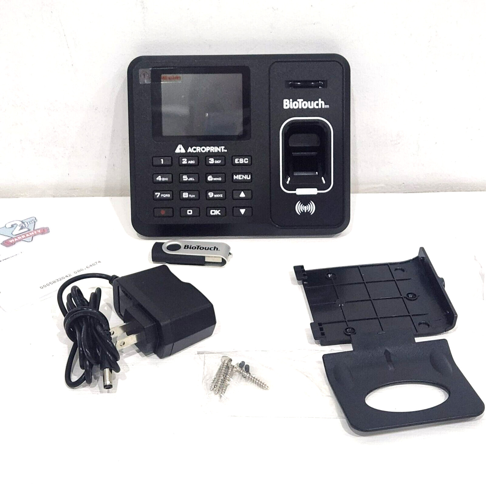 BioTouch Fingerprint Time Clock – Acroprint – No Monthly Fee, USB & Secure Log