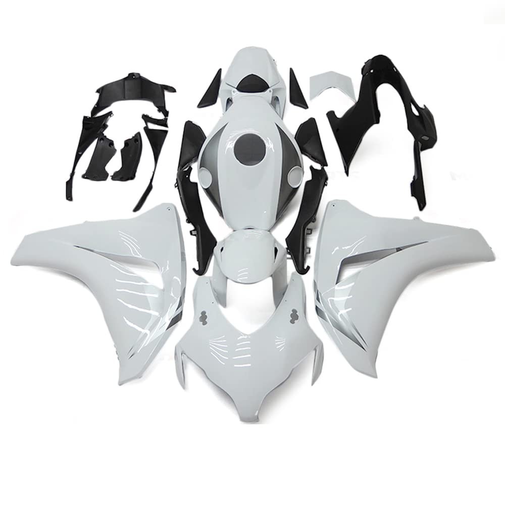 White Grey Full Fairings Kit Honda CBR1000RR 2008-2011 ABS Motorcycle Bodywork
