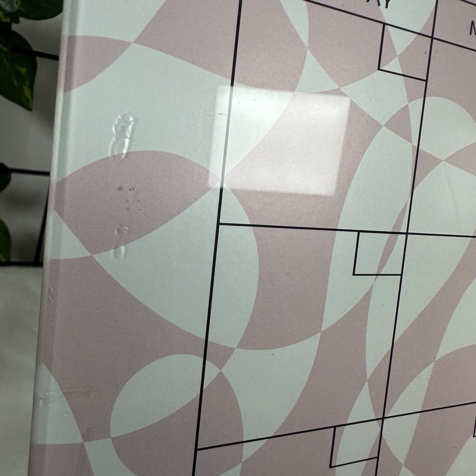 Dry Erase Monthly Calendar Planner Pink/White/Black Patterned 11.75″ x 15.75″