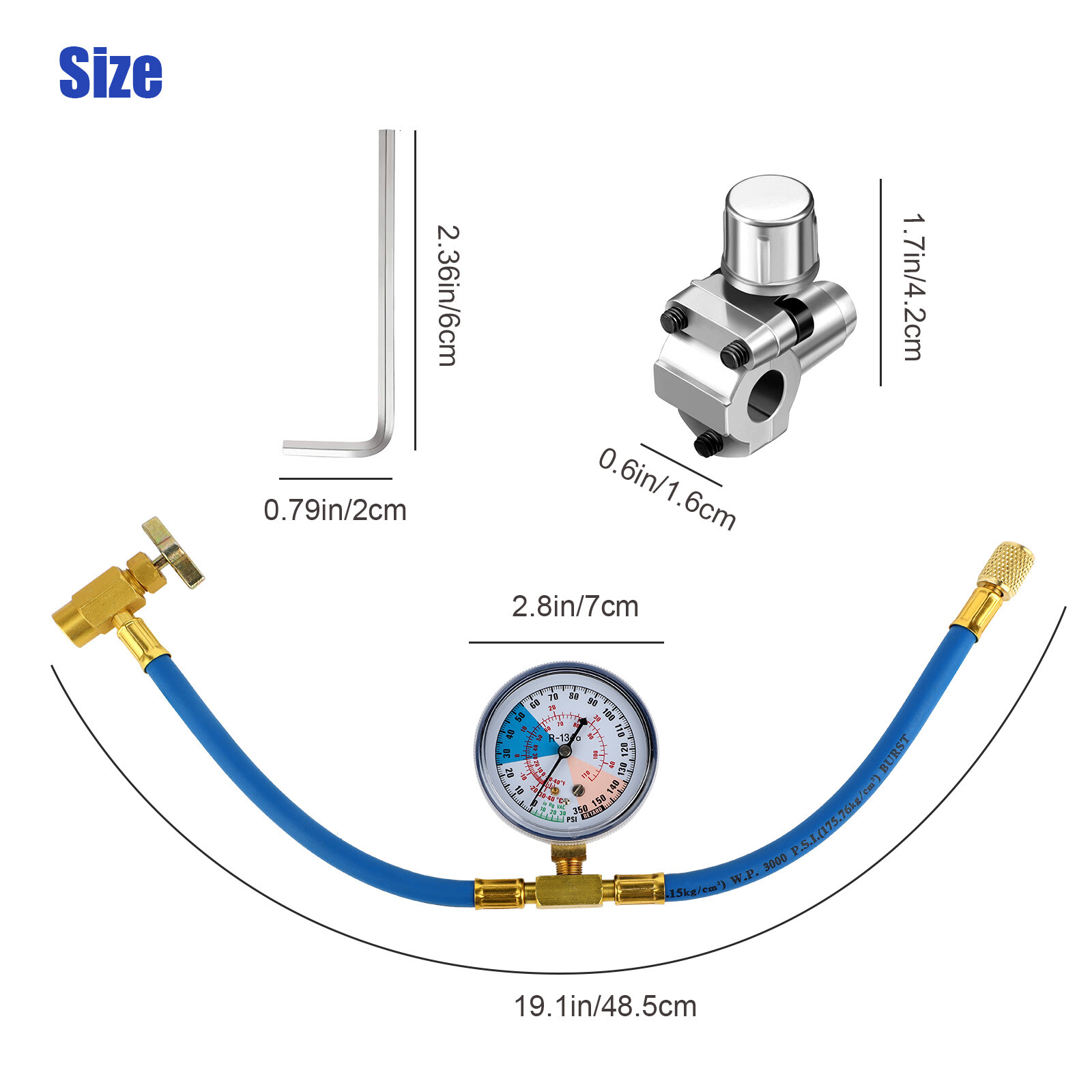 BPV31 Refrigerator Freezer Fluoridation Kit Tool Bullet Piercing Tap Valve Gauge