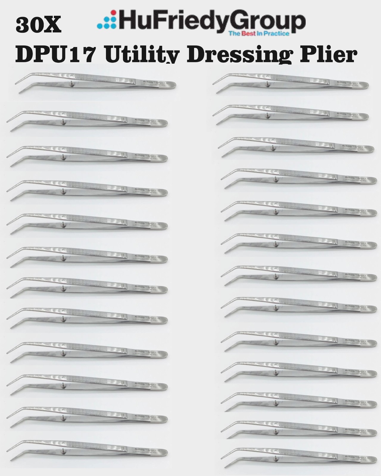 30X Hu-Friedy DPU17 Utility Dressing Plier Forceps