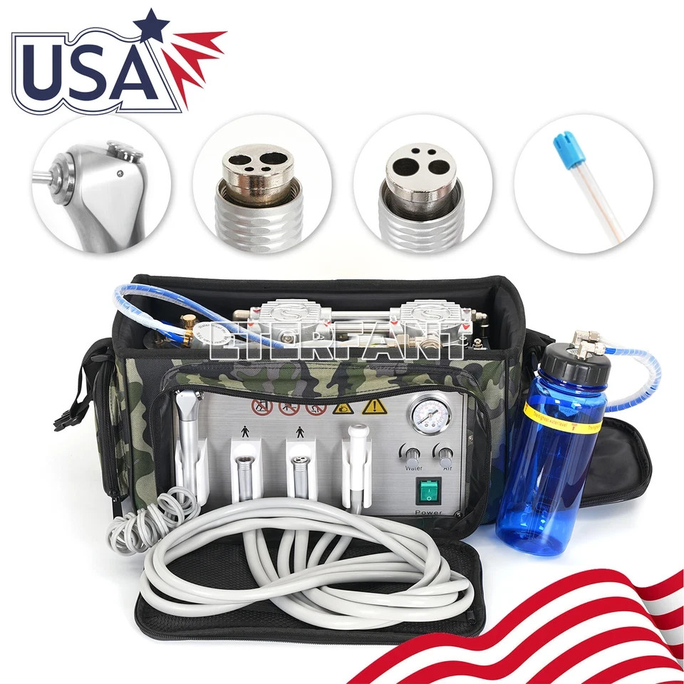 Dental Unit System Air Compressor/Delivery Cart Treatment/Turbine Unit 4Hole US